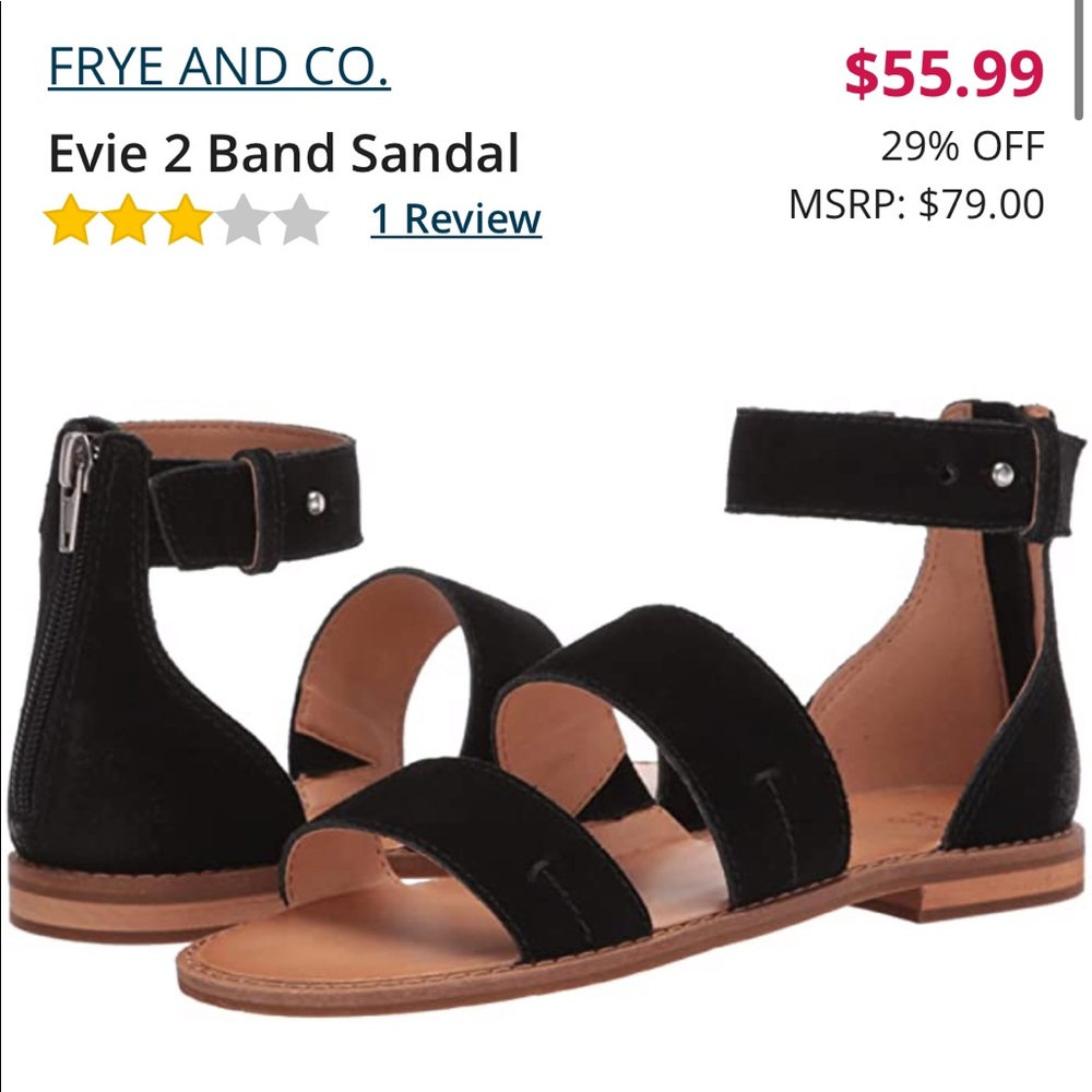 Frye & Co - Evie 2 Band Sandal - NWT- Sz 7.5